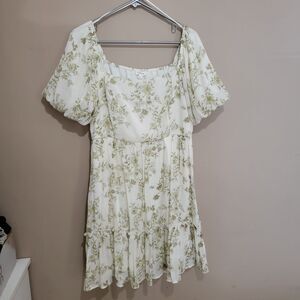 Blu Pepper Ivory Summer Dress Size L